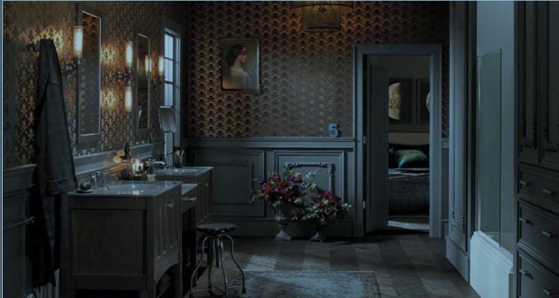 Classic premium bathroom interior